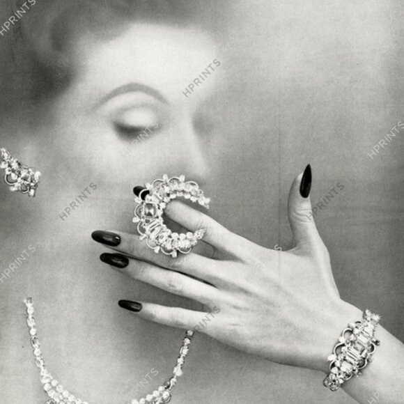 KRAMER “The Diamond Look” Rhinestone Choker NECKLACE - Picture 8 of 9